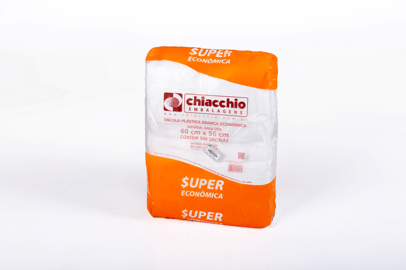 SACOLA MILHEIRO BRANCA SUPER ECONOMICA 60X75