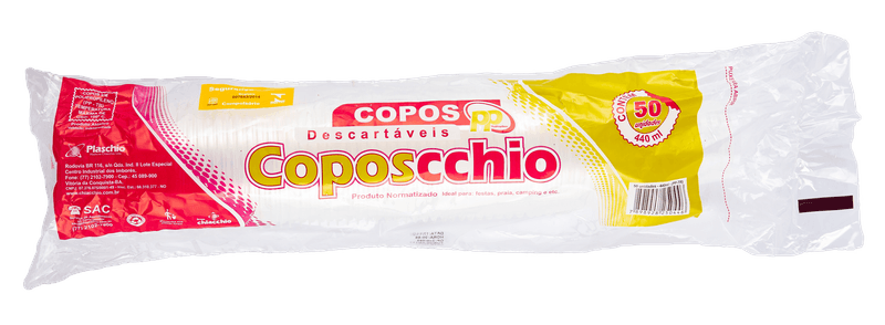 COPO 440ML TRANSPARENTE - PP - LINHA FAST FOOD