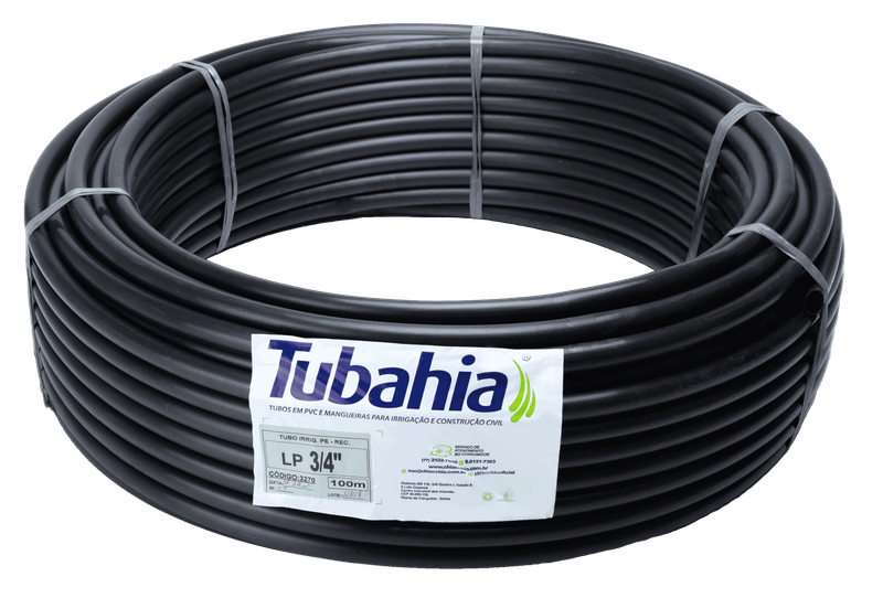 TUBO PARA IRRIGACAO RECICLAVEL LP 3-4 X 100m