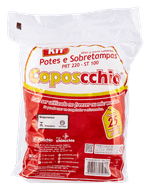 KIT POTE  TRANSPARENTE PP - 220ML SOBRETAMPA