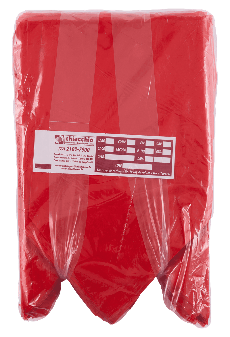 BANDEIROLAS PEBD 28X40X0-10 VERMELHA