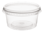 KIT POTE  TRANSPARENTE PP - 220ML SOBRETAMPA